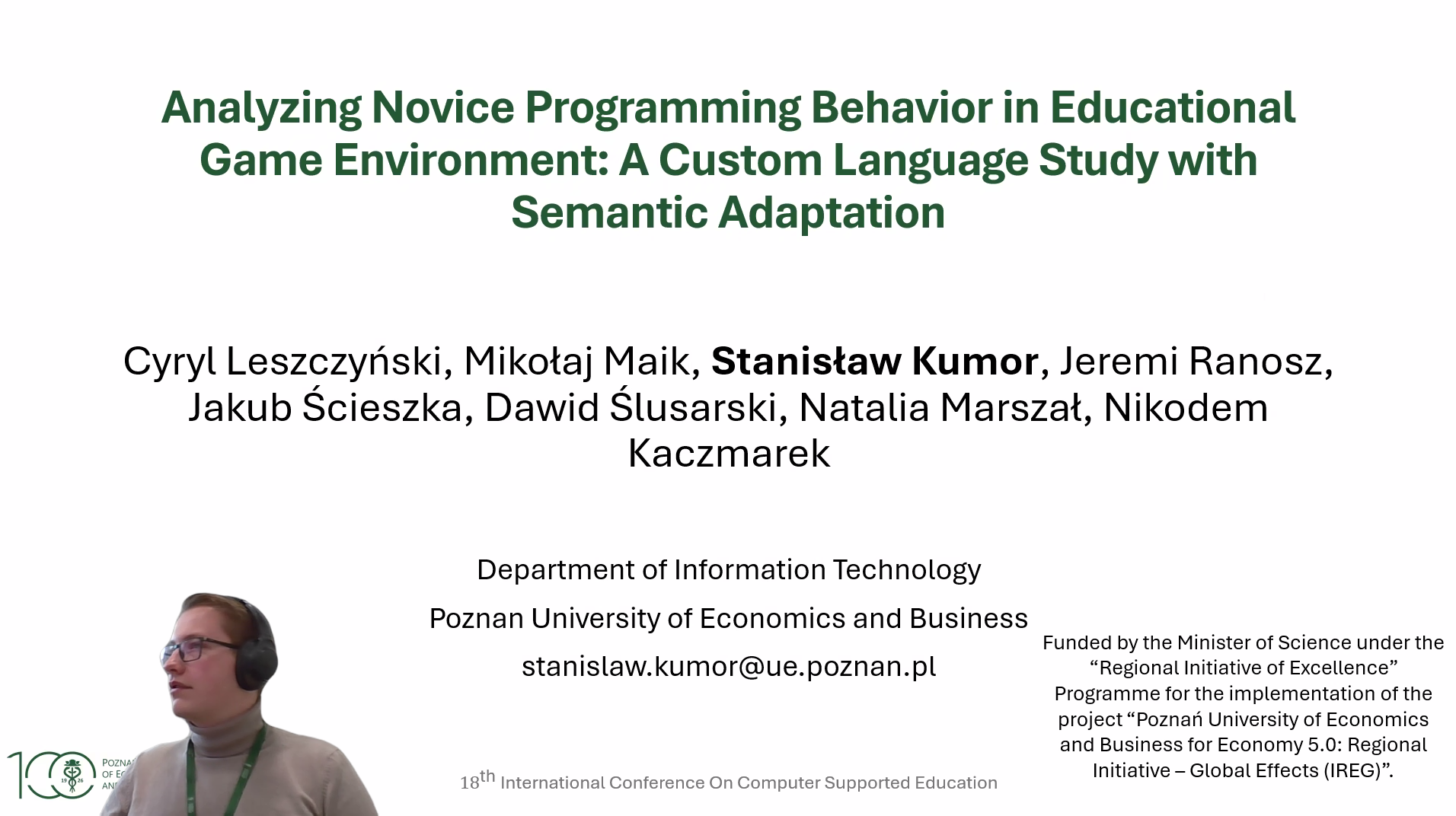 Zdjęcie 18th International Conference on Computer Supported Education
